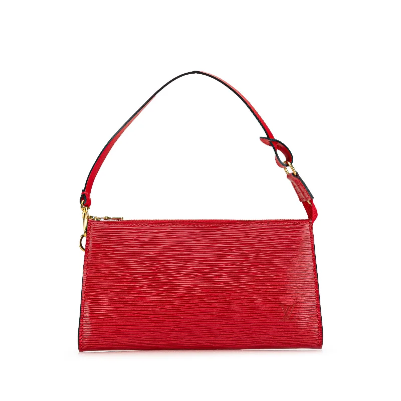 Red Louis Vuitton Epi Pochette Accessoires Shoulder Bag