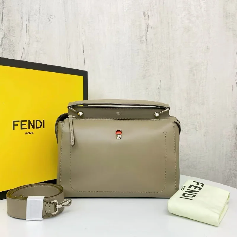 Fendi By The Way Taupe Leather Two Way Bag 30