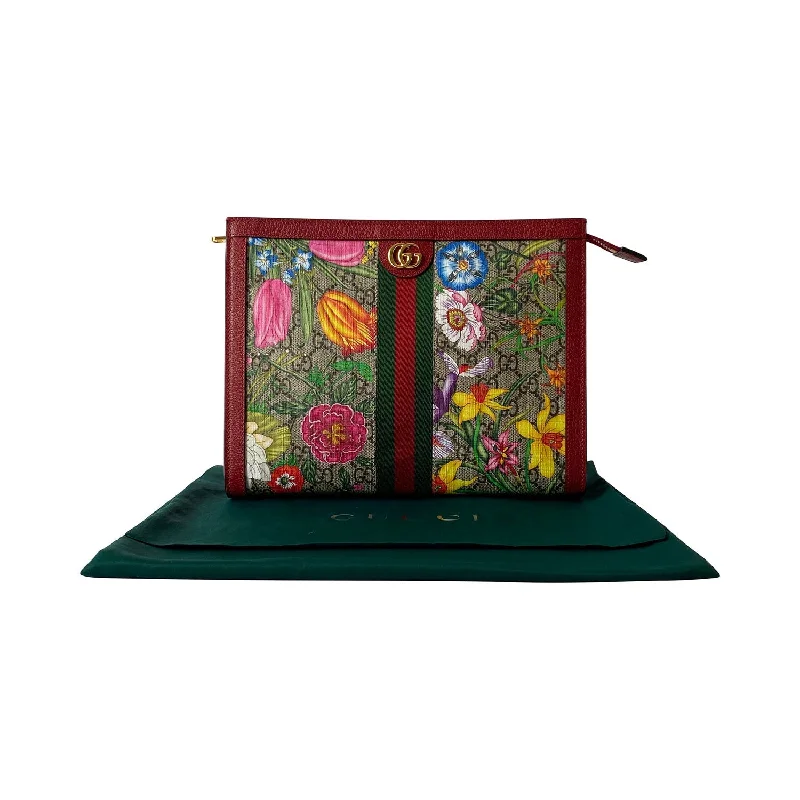 Gucci GG Web Ophidia Floral Toiletry Pouch