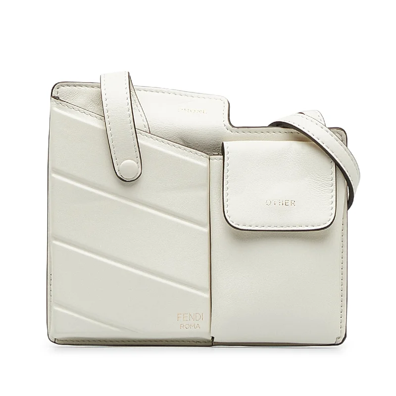 White Fendi Bustine Mini Century Crossbody Bag