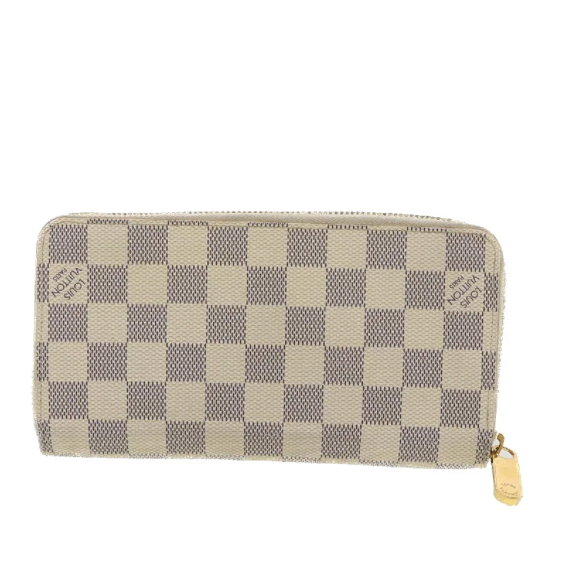 LOUIS VUITTON Damier Azur Zippy Wallet Long Wallet N60019 LV Auth 38554