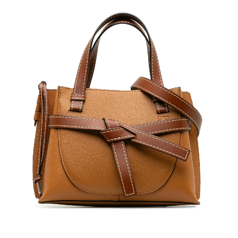 Brown LOEWE Mini Gate Top Handle Satchel