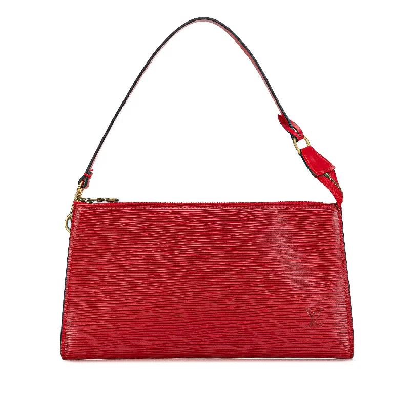 Red Louis Vuitton Epi Pochette Accessoires Shoulder Bag