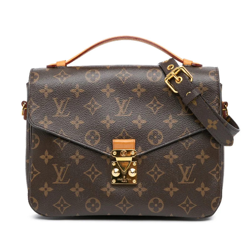 Brown Louis Vuitton Monogram Pochette Metis Satchel