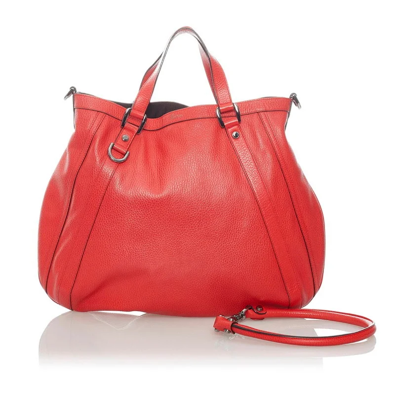 Gucci Abbey HandBag Shoulder Bag 268641 Red Leather Ladies Gucci