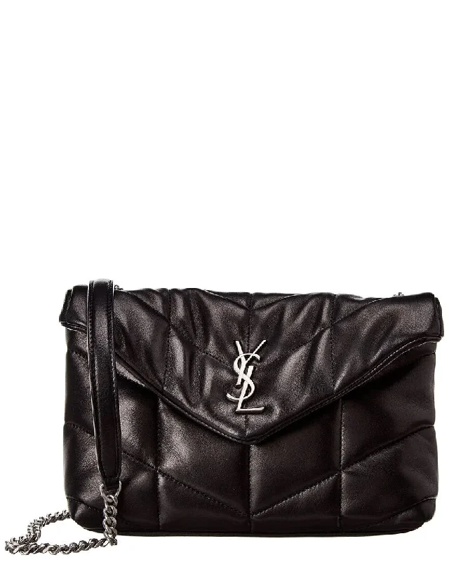 YSL PUFFER LOULOU MEDIUM CHAIN BAG IN QUILTED LAMBSKIN