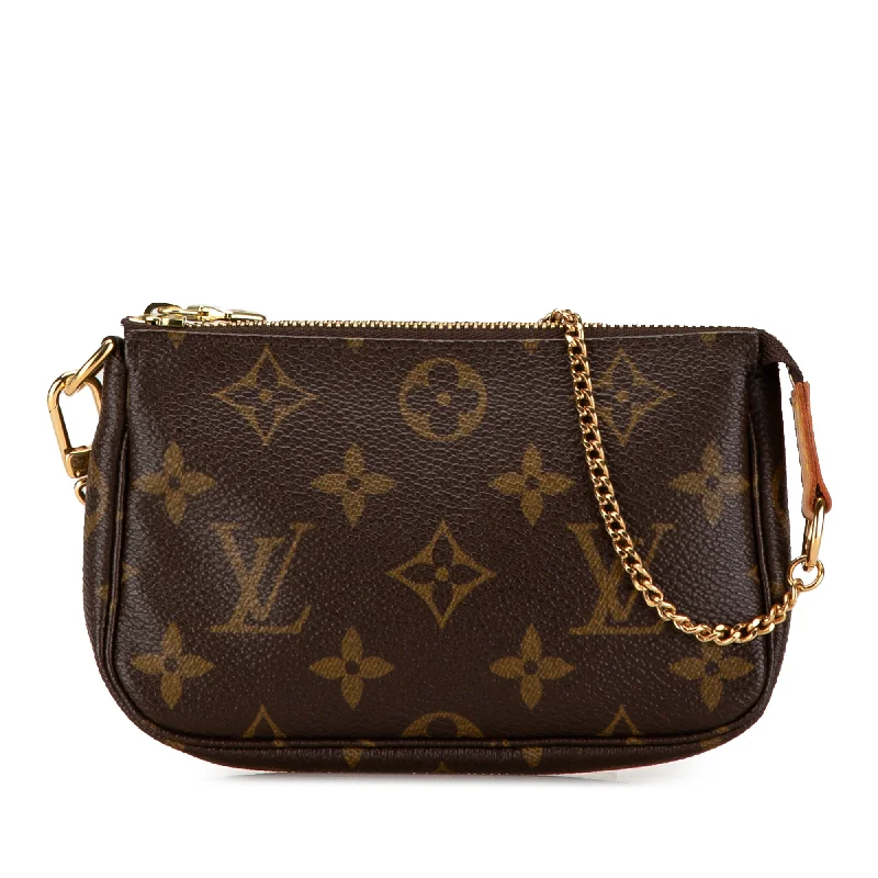 Brown Louis Vuitton Monogram Mini Pochette Accessoires Handbag