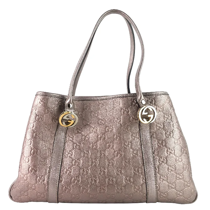 GG Twins Medium Metallic Guccissima Leather Bag