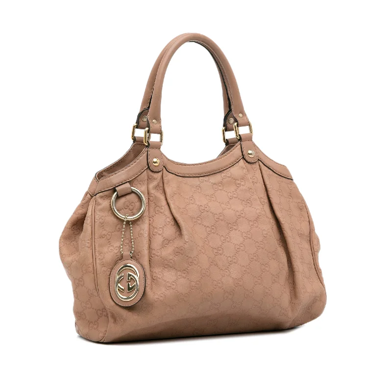 Pink Gucci Medium Guccissima Sukey Tote