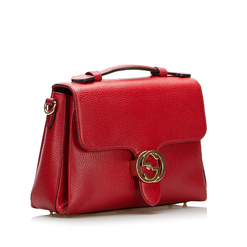 Gucci Dollar Calf Interlocking G Satchel (HXo6Cm)