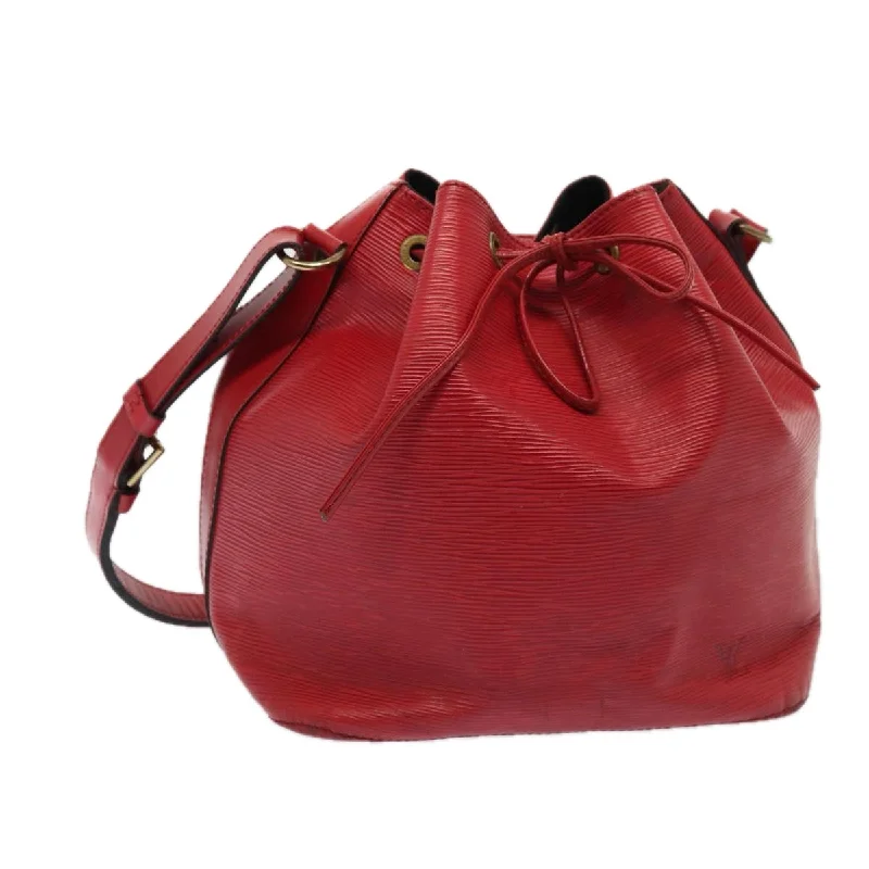 LOUIS VUITTON Epi Petit Noe Shoulder Bag Red M44107 LV Auth 86848