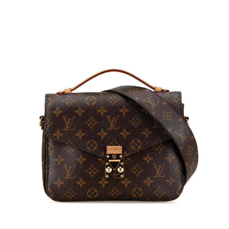 Brown Louis Vuitton Monogram Pochette Metis Satchel