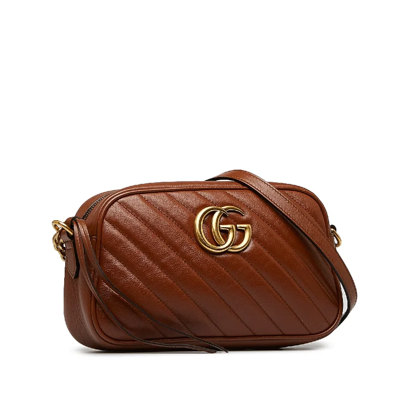 Gucci GG Marmont Small Brown Matelassé