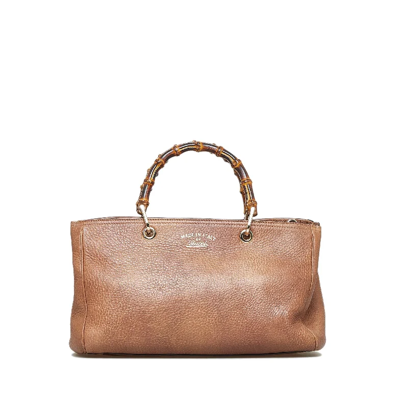 Gucci Bamboo Shopper Medium Beige Brown