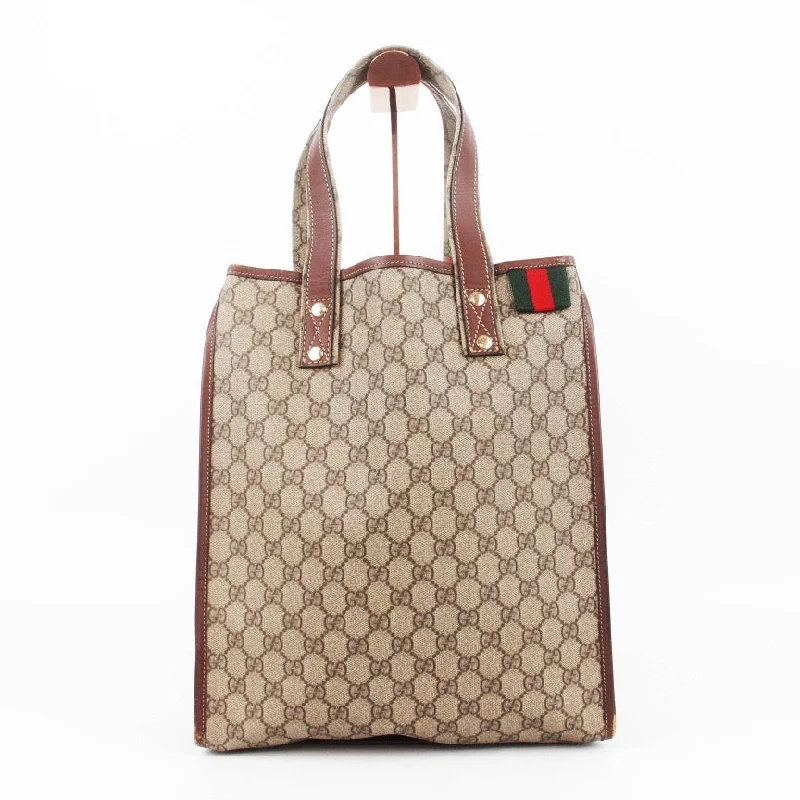 Gucci Beige Monogram Canvas Tote Bag Medium