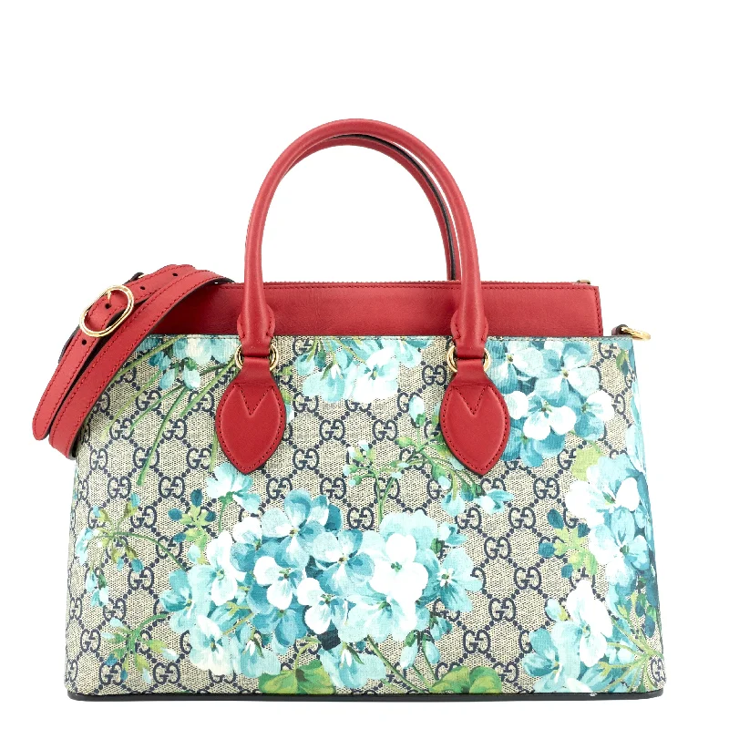 Small GG Supreme Canvas Blooms Linea Satchel Bag