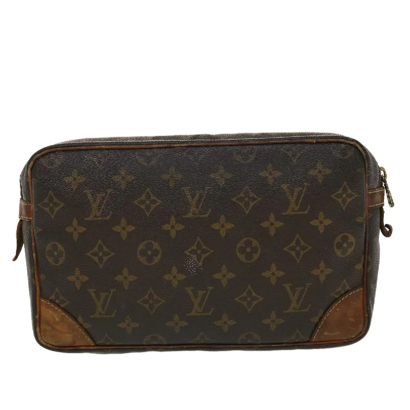 LOUIS VUITTON Monogram Compiegne 28 Clutch Bag M51845 LV  44625