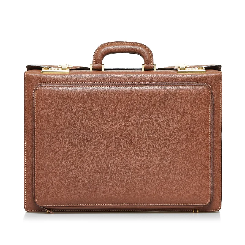 Gucci Briefcase Brown Leather