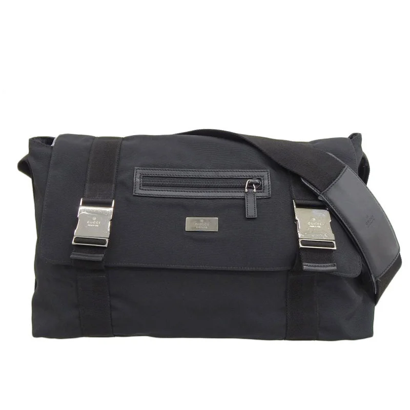 Gucci Bag men's shoulder canvas black 122374