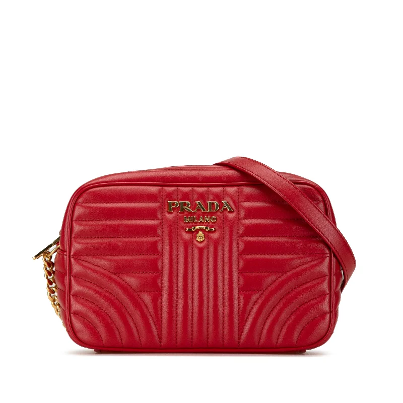 Red Prada Soft Calf Impunture Diagramme Camera Bag