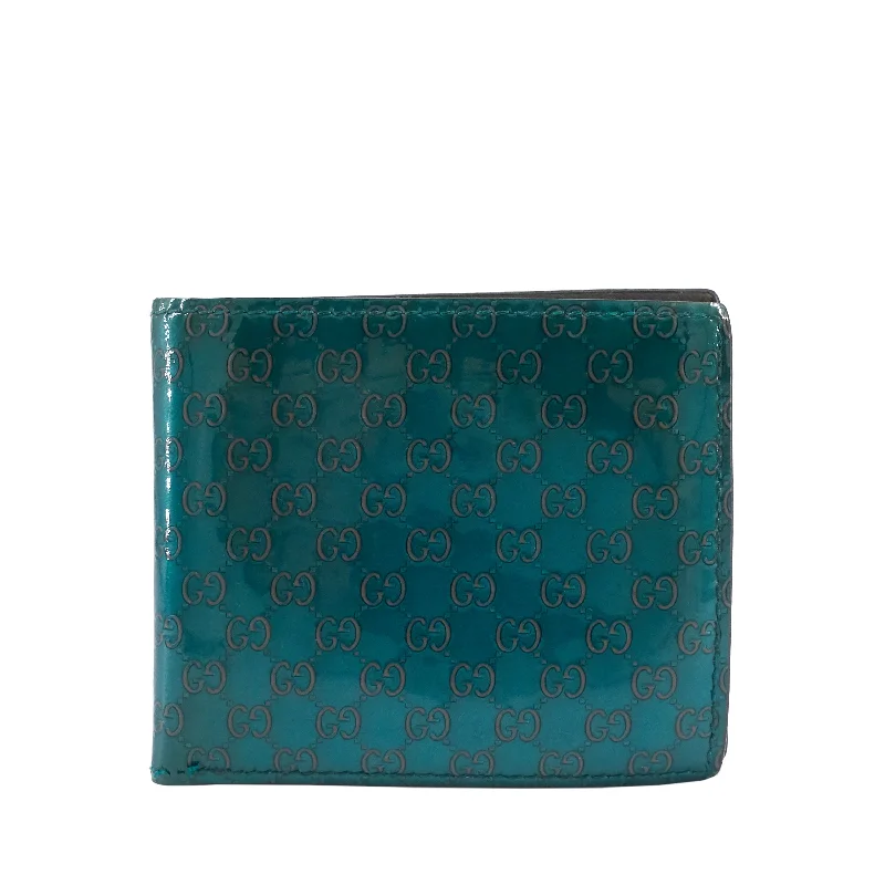 Microguccissima Bifold Patent Leather Wallet