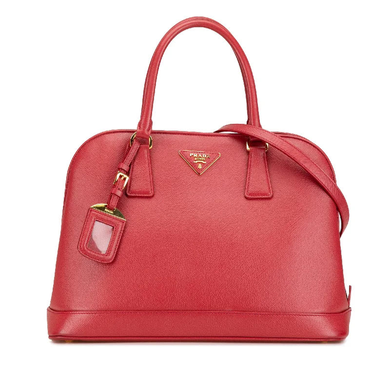 Red Prada Medium Saffiano Lux Open Promenade Satchel