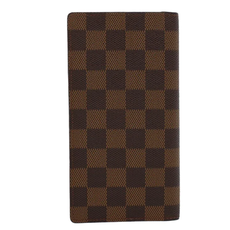 LOUIS VUITTON Damier Ebene Porte Valeurs Cartes Credit Billfold N61823 LV 43343