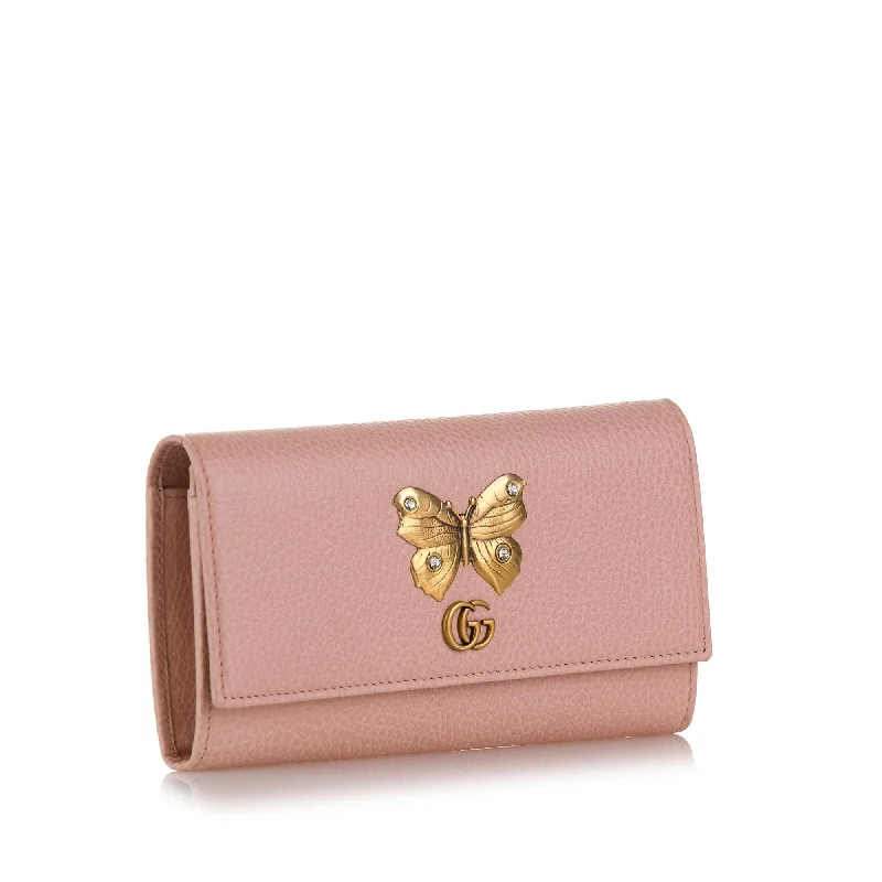 Gucci Garden GG Marmont Butterfly Wallet (6LW44x)