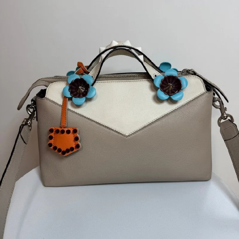 Fendi By The Way Beige Leather 2Way Handbag Medium