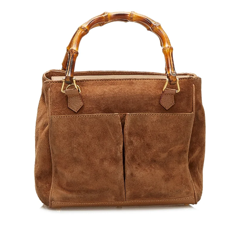 Gucci Bamboo Suede Satchel