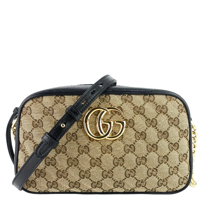 Marmont Small Monogram Canvas Chain Shoulder Bag