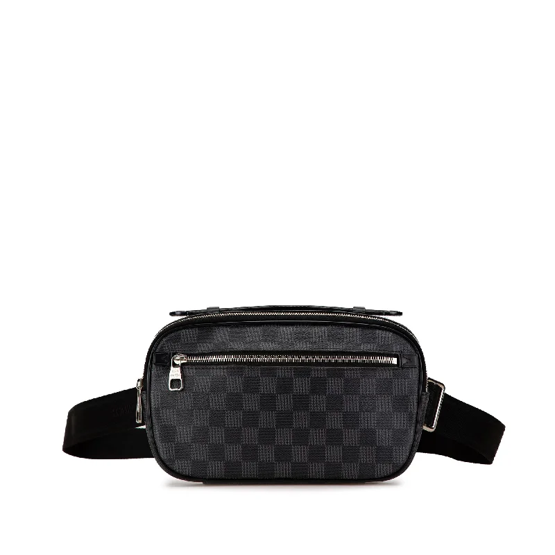 Black Louis Vuitton Damier Graphite Ambler Belt Bag