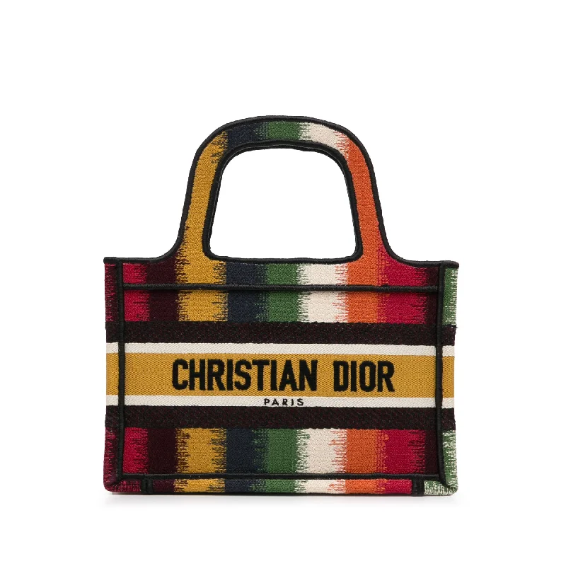 Yellow Dior Mini D-Stripes Book Tote Handbag