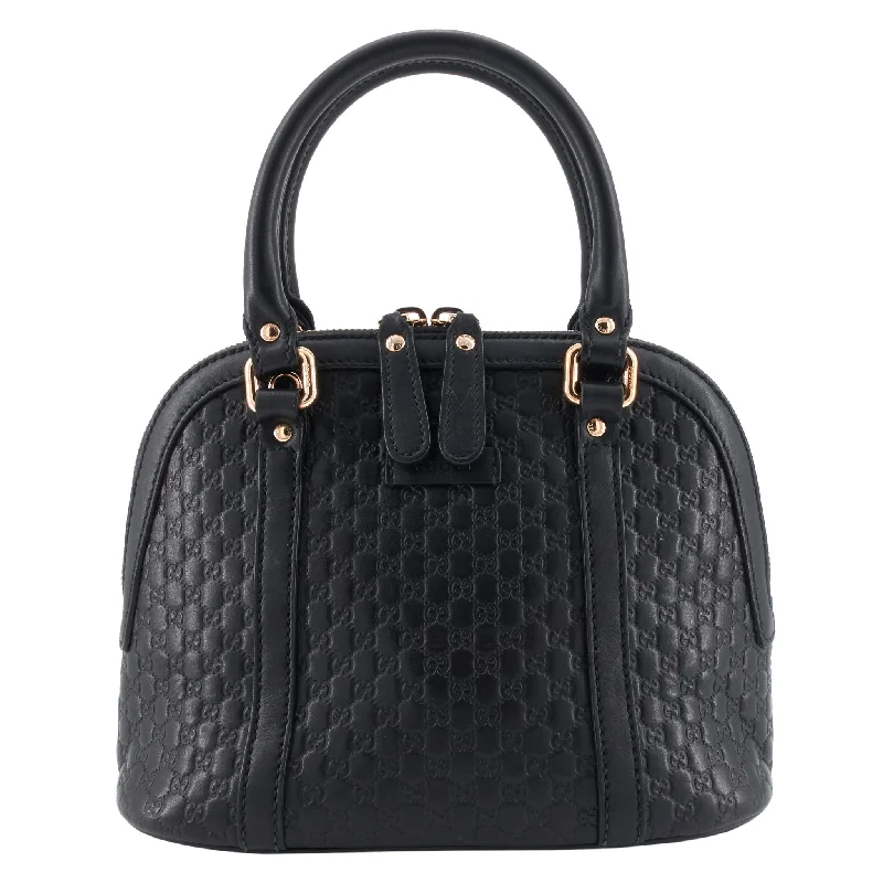 Dome Mini Microguccissima Leather Bag