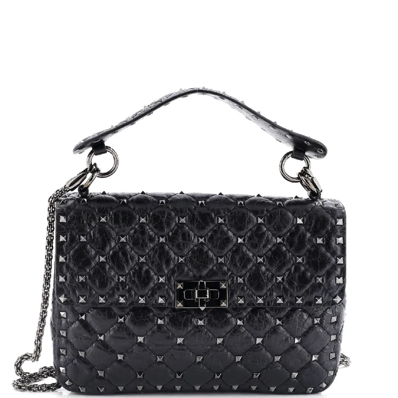 Rockstud Spike Flap Bag Quilted Leather Medium