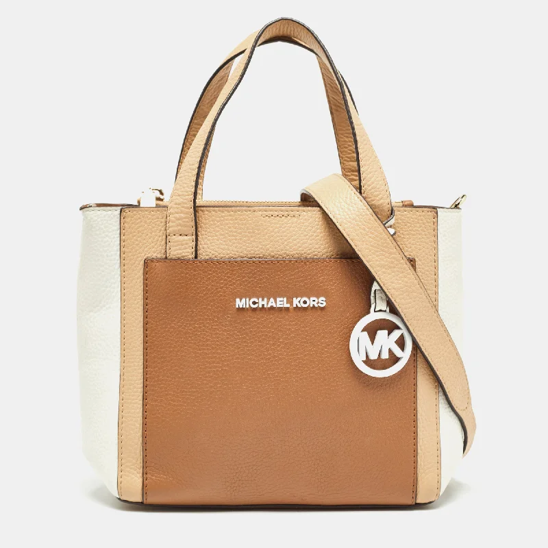 Tricolor Leather Small Gemma Tote