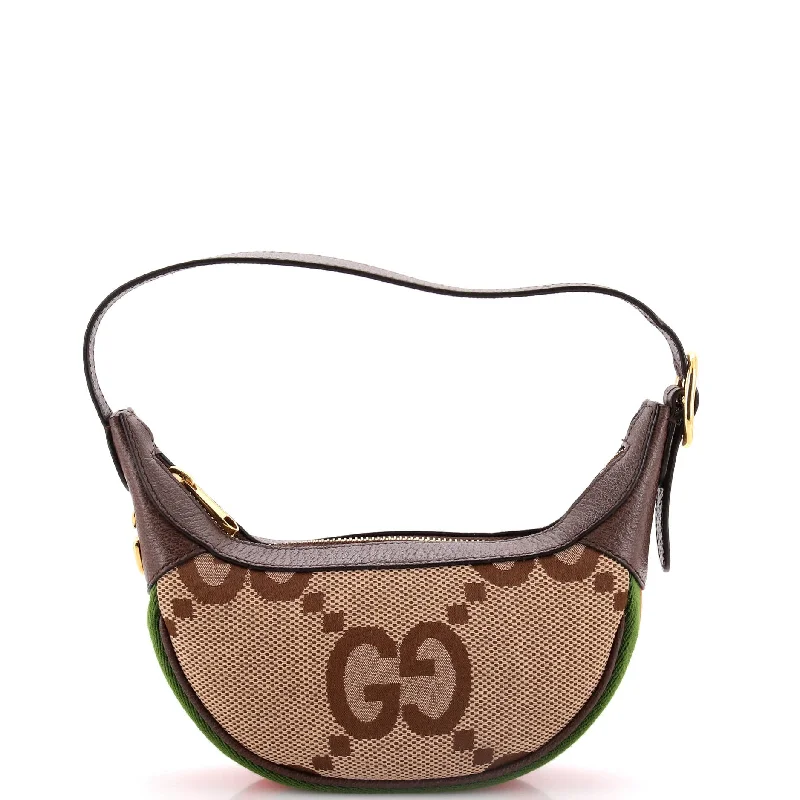 Ophidia Half Moon Bag Jumbo GG Canvas Mini