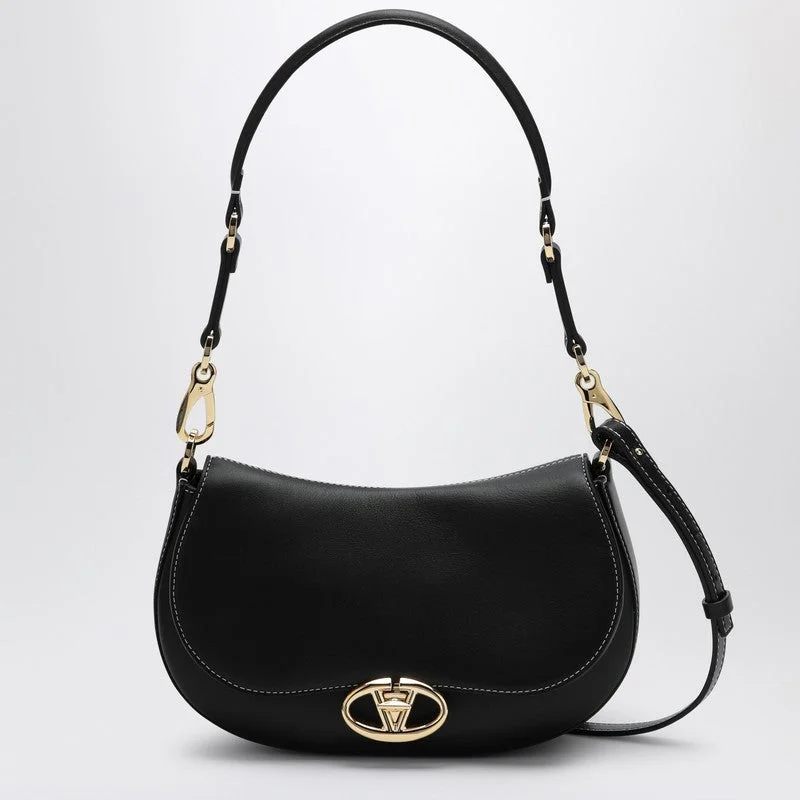 Small Ohval Black Shoulder Bag