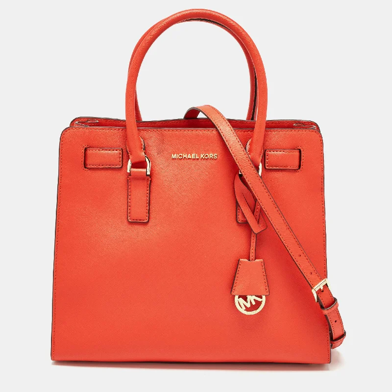 Red Leather Hamilton North South Tote