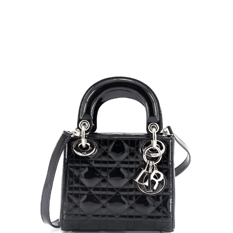 Lady Dior Bag Cannage Quilt Patent Mini