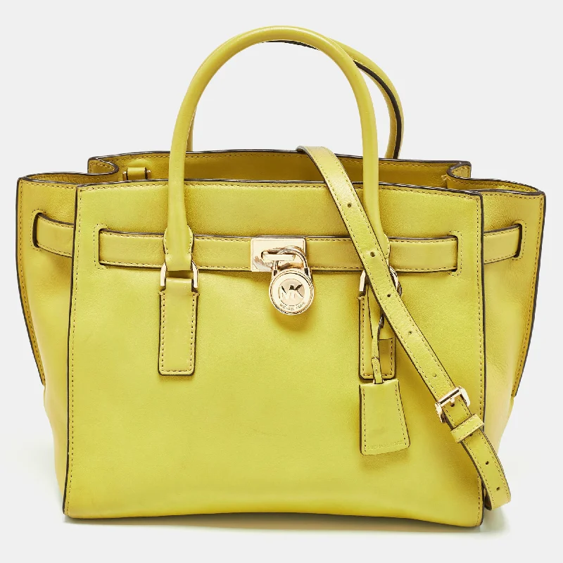 Lime Green Leather Hamilton Tote