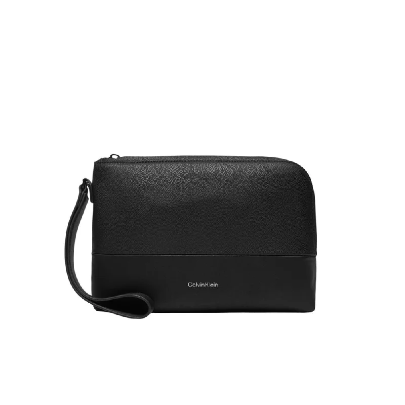 Calvin Klein Black Recycled Polyester Luggage And Travel