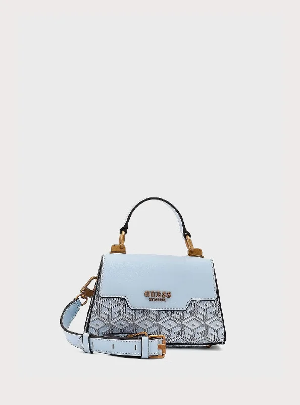 Ice Blue Logo Hallie Mini Crossbody Bag