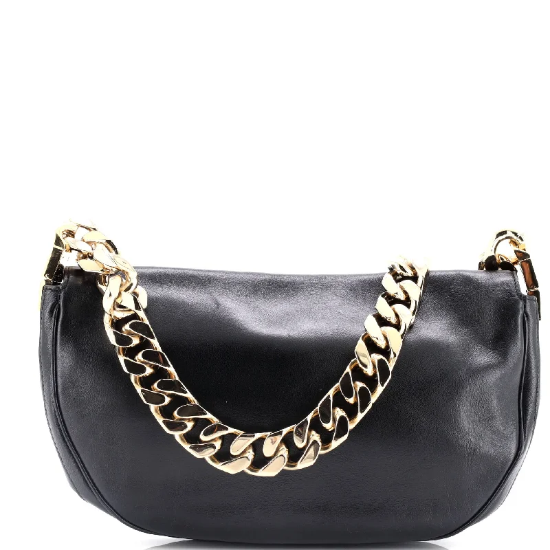 Olympia Flap Chain Shoulder Bag Leather Medium