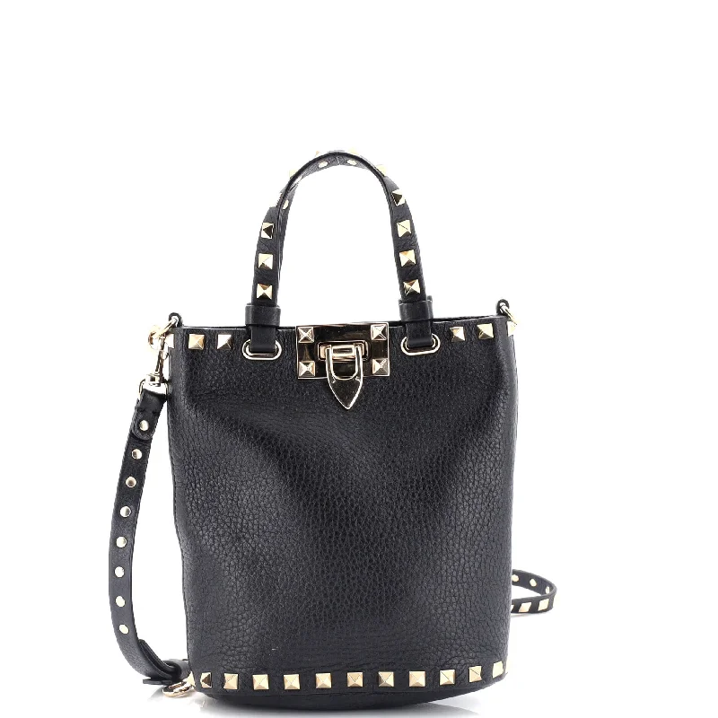 Rockstud Bucket Crossbody Bag Leather Mini