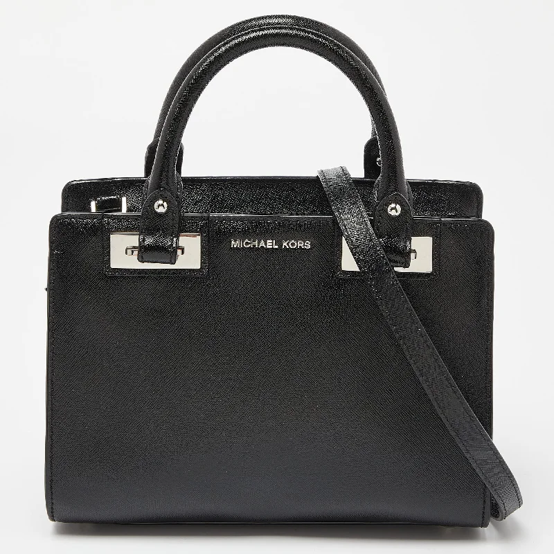 Black Leather Quinn Tote