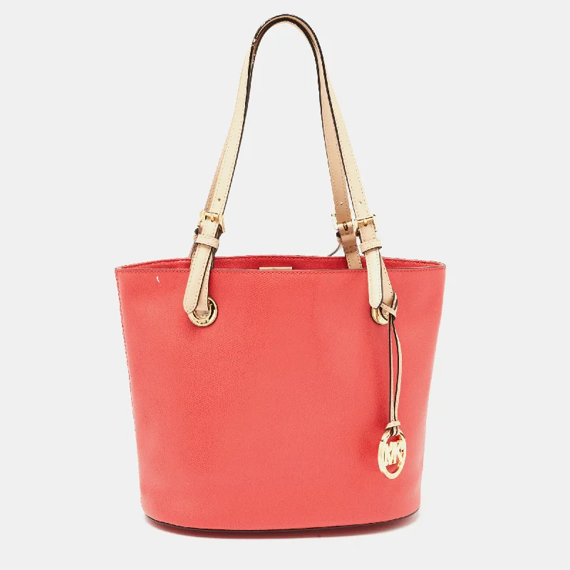 Watermelon Leather Medium Jet Set Tote