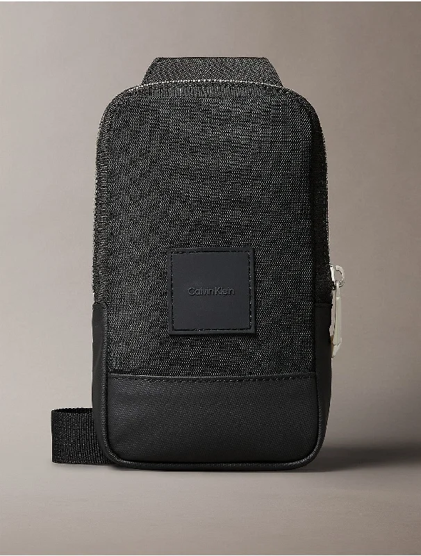 Men's Utility Phone Crossbody Bag - Black