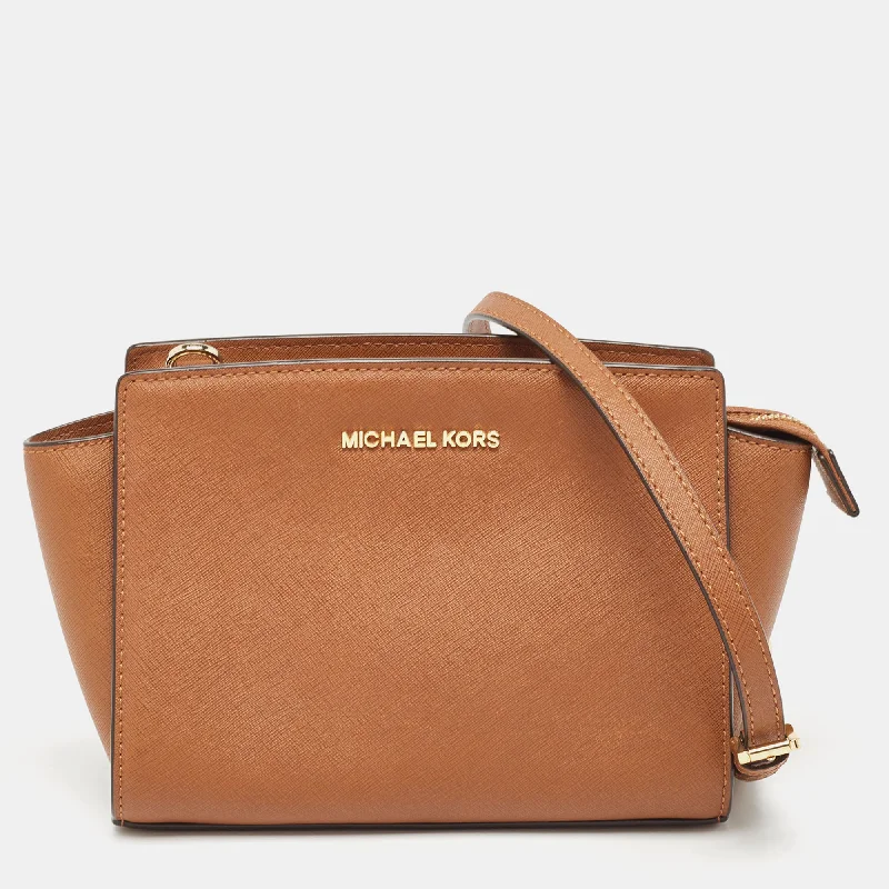 Brown Leather Medium Selma Crossbody Bag