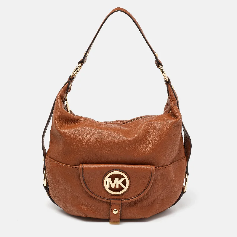 Brown Leather Fulton Hobo